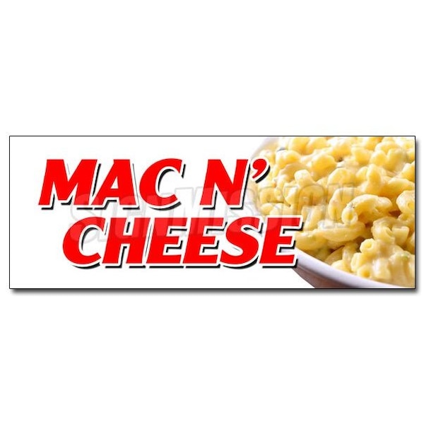 Signmission MAC N CHEESE DECAL sticker macaroni and cheese baked hot creamy american, D-48 Mac N Cheese D-48 Mac N Cheese - main